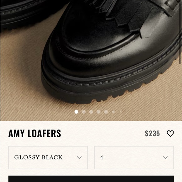 Sezane Amy Leather Loafers with Gold Accents - Picture 9 of 9